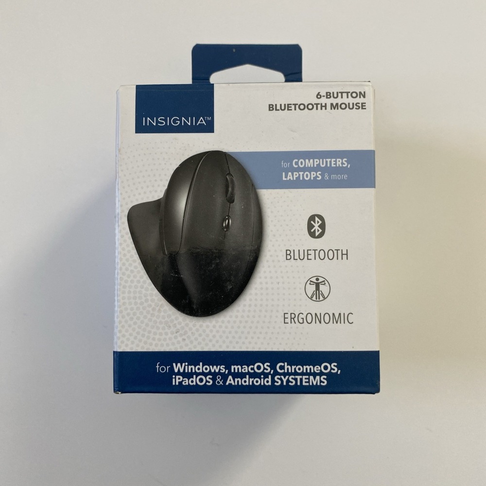 Insignia‎ - Bluetooth wireless 6-Button Ergonomic Mouse - Black
